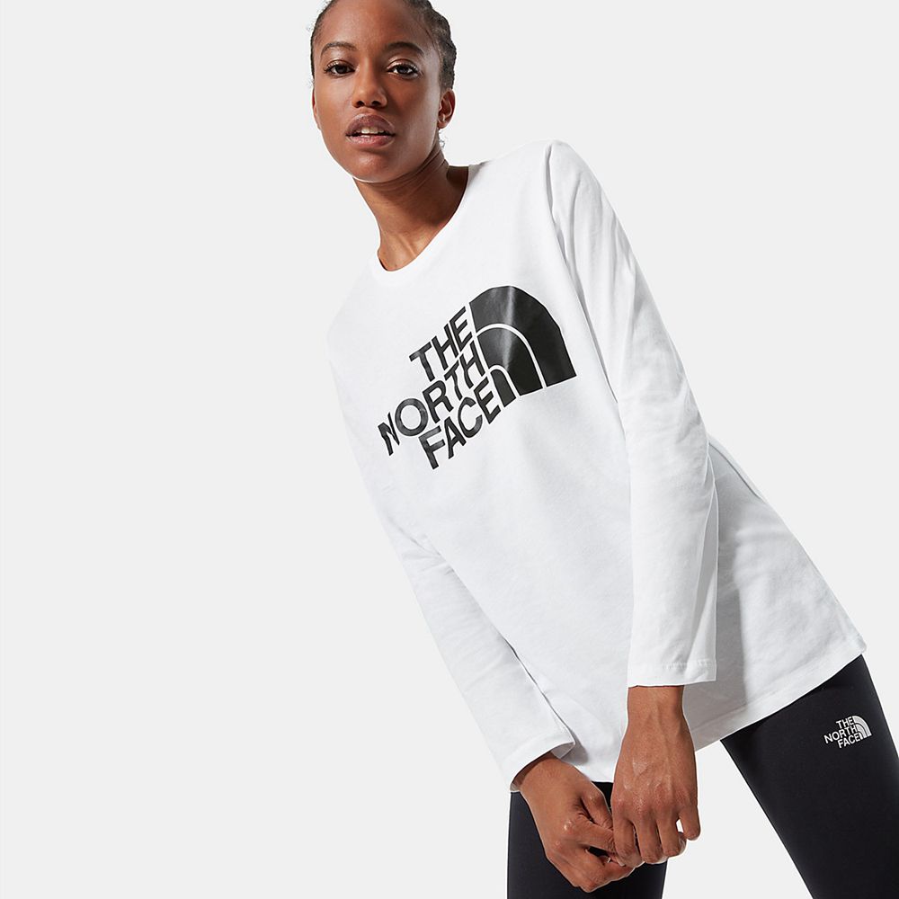 The North Face Long Sleeve Womens Australia - The North Face Standard Long-Sleeve White (WIN-297134)